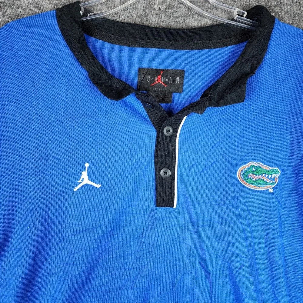 Florida Gators Air Jordan Polo Shirt Mens 3XL Blue NCAA Football EUC
